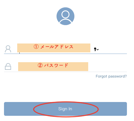 Bit-Zのログインする画面