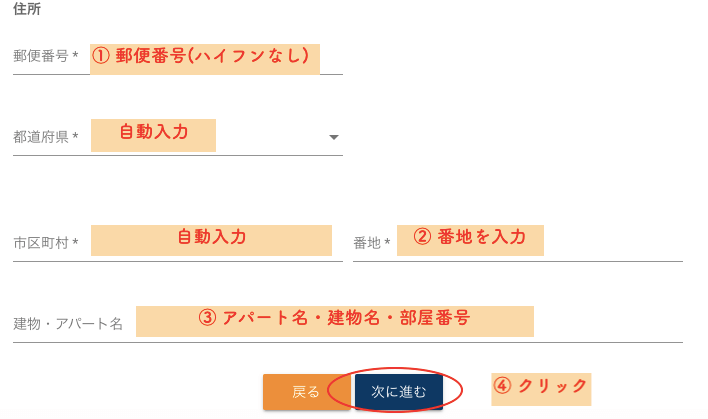 ビットトレードに住所など登録